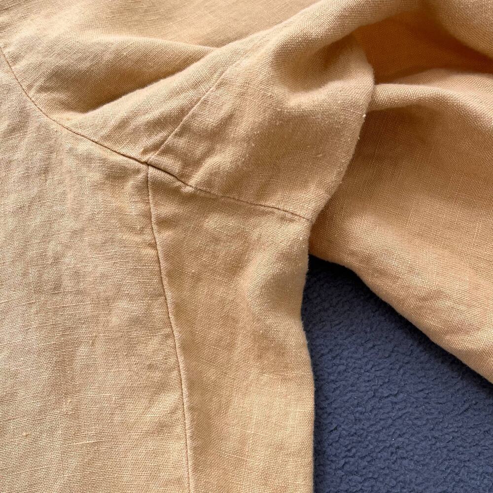 J.Jill  Love Linen Pants Womens 3X Yellow Boho Wide Leg Cropped Minimalist Beach - Picture 7 of 8